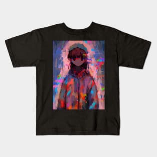 Enter the Digital Realm: Cyberpunk Aesthetics, Mind-Bending Anime, and Futuristic Manga Art Kids T-Shirt